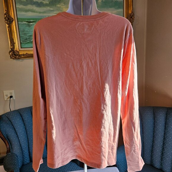 Time and Tru NWT Long Sleeved Tee Rose Size Large-Item #604 - Picture 2 of 2